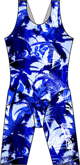 Girls Chlorine Proof Print Leg Suit - Terrigal SLSC